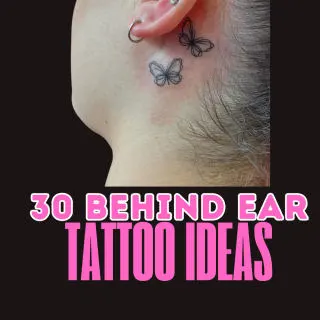 behind ear tattoo