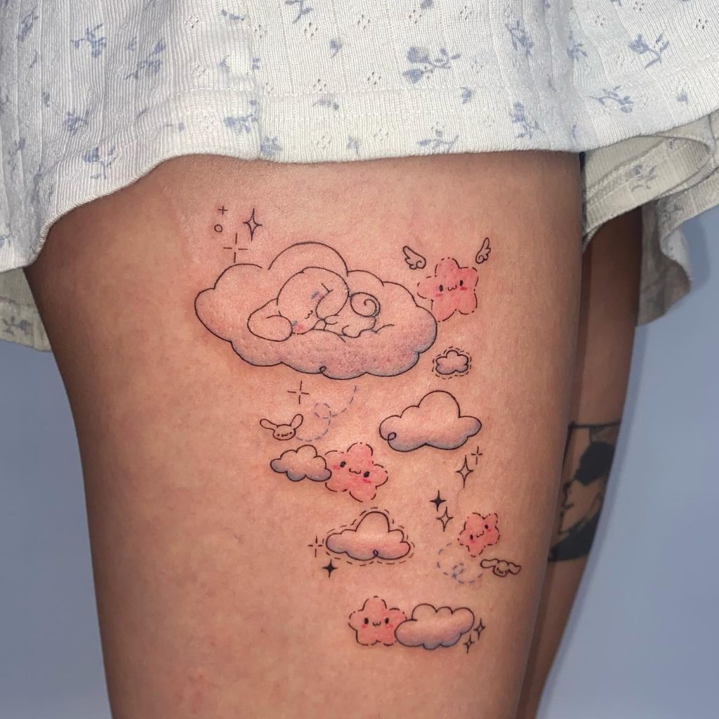 composed cloud tattoo