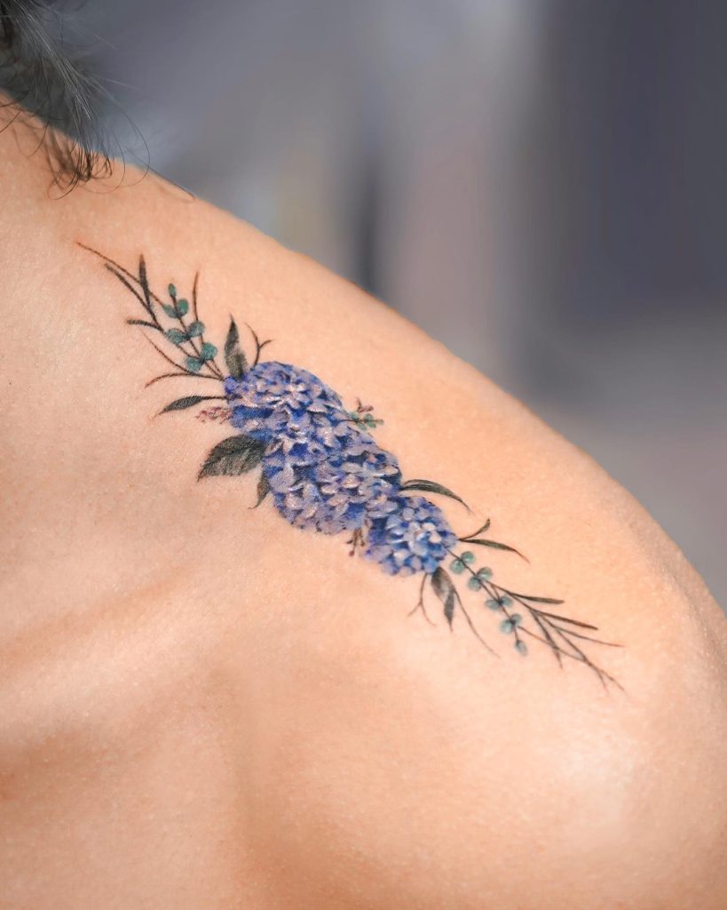 flower shoulder tattoo